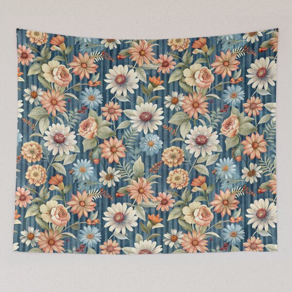 Item preview,  Floral Elegance  against a blue designed and sold by jkrphoto.