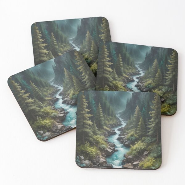 Item preview, Forest, River mountain Digital Art designed and sold by imanshu.