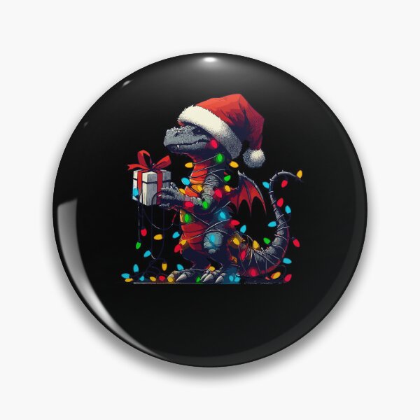 Item preview, Dragon Wearing Santa Hat, Holding A Present Box Xmas designed and sold by Artistoos.