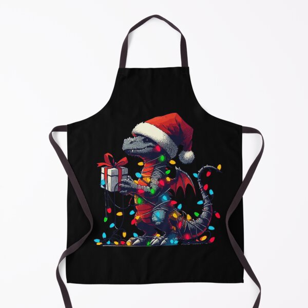 Item preview, Dragon Wearing Santa Hat, Holding A Present Box Xmas designed and sold by Artistoos.