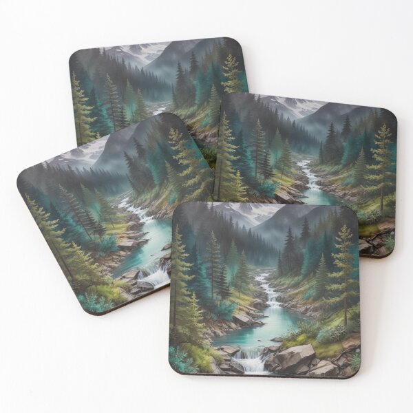 Item preview, Forest, River mountain Digital Art designed and sold by imanshu.