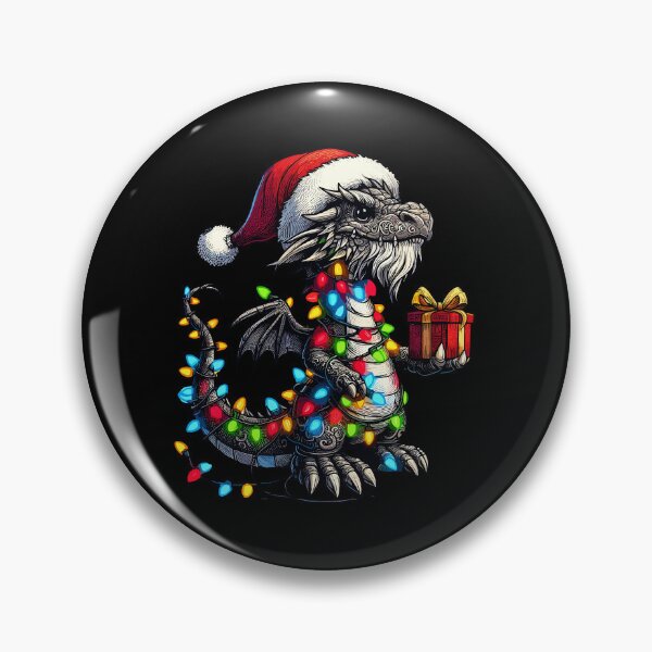 Item preview, Dragon Wearing Santa Hat, Holding A Present Box Xmas designed and sold by Artistoos.