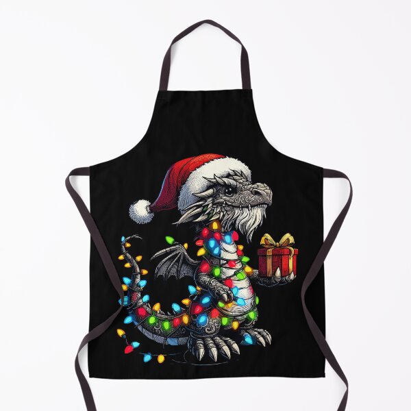 Item preview, Dragon Wearing Santa Hat, Holding A Present Box Xmas designed and sold by Artistoos.
