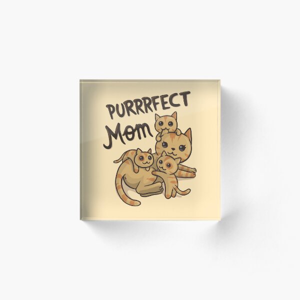 A purrrfect mom Acrylic Block