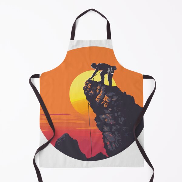 Item preview, Climber scaling rocky cliff sunset backdrop Active Outdoors Inspired Art designed and sold by CDC40.