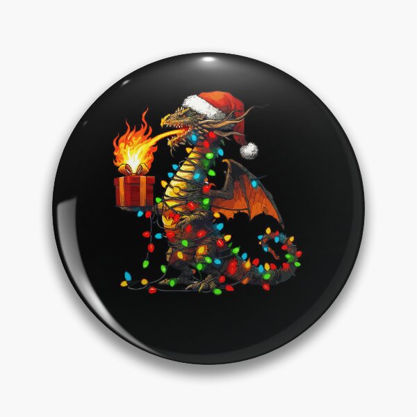 Item preview, Dragon Wearing Santa Hat, Holding A Present Box Xmas designed and sold by Artistoos.