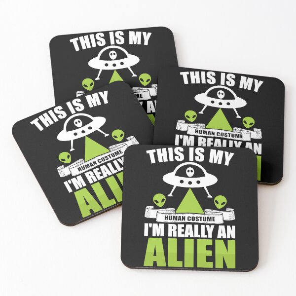Item preview, Vintage This Is My Human Costume Im Really An Alien, Funny Aliens gift designed and sold by ArtByKatti.