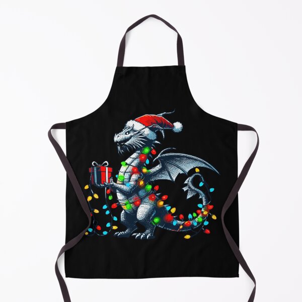 Item preview, Dragon Wearing Santa Hat, Holding A Present Box Xmas designed and sold by Artistoos.
