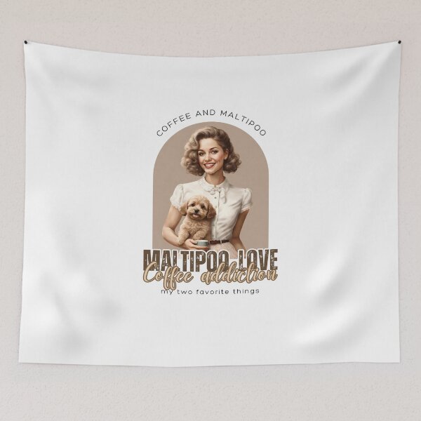 Item preview, Coffee and maltipoo love owner mom dad vintage designed and sold by SoulfulT.