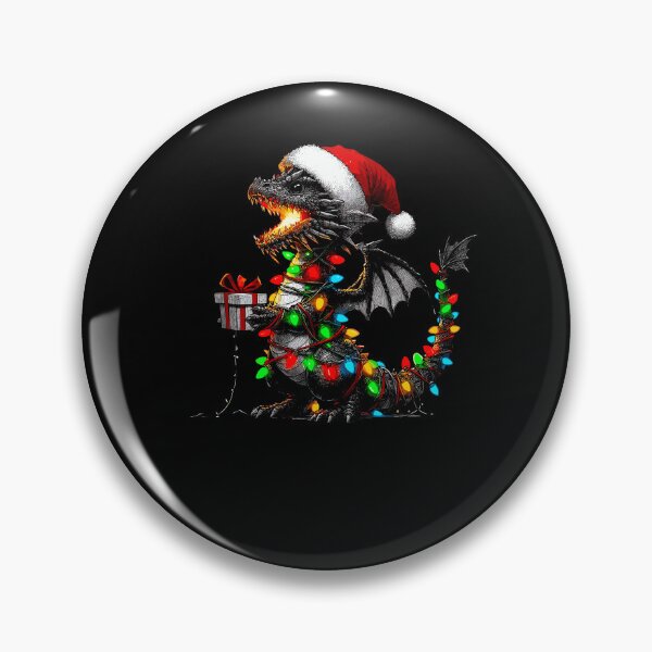 Item preview, Dragon Wearing Santa Hat, Holding A Present Box Xmas designed and sold by Artistoos.