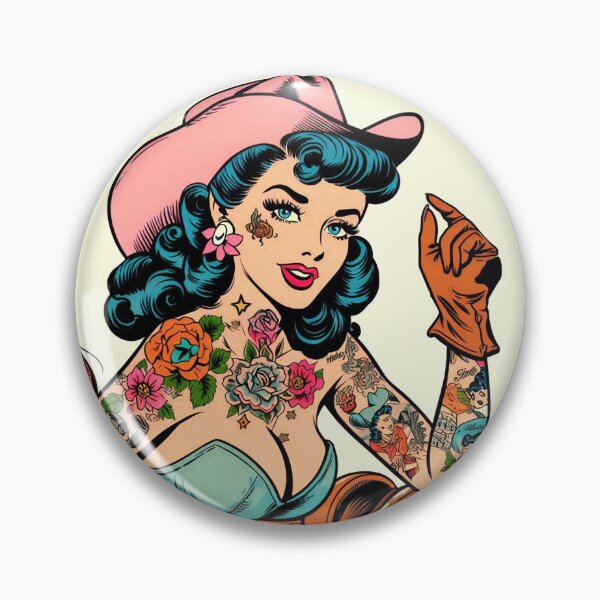 Item preview, Cute Country Tattoo Pin-up designed and sold by PulpVintage.