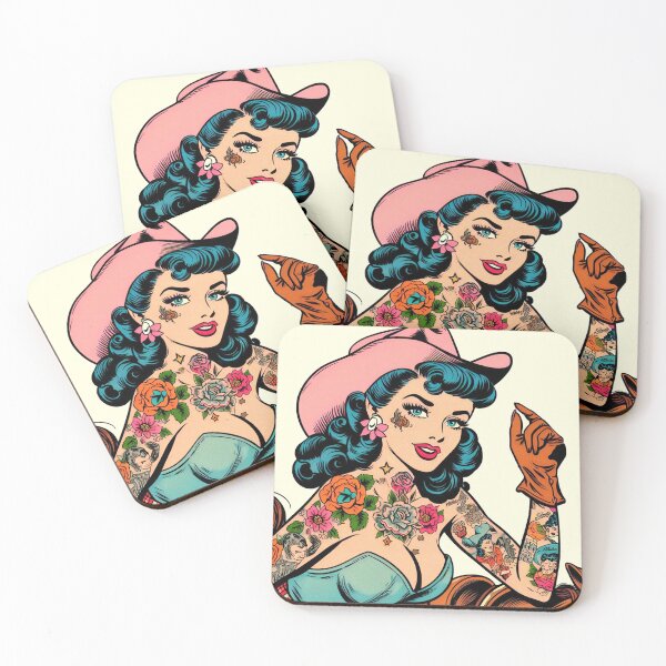 Aperçu de l'œuvre Pin-up de tatouage de pays mignon créée et vendue par PulpVintage.