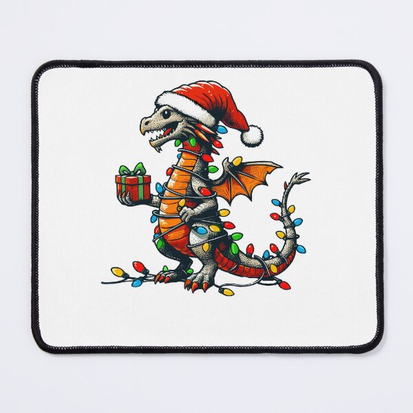 Item preview, Dragon Wearing Santa Hat, Holding A Present Box Xmas designed and sold by Artistoos.