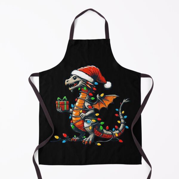 Item preview, Dragon Wearing Santa Hat, Holding A Present Box Xmas designed and sold by Artistoos.