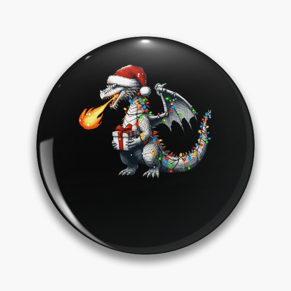Item preview, Dragon Wearing Santa Hat, Holding A Present Box Xmas designed and sold by Artistoos.