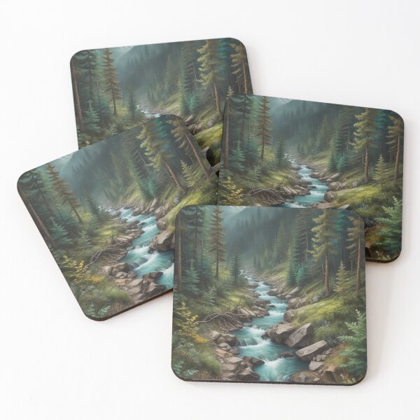 Item preview, Forest, River mountain Digital Art designed and sold by imanshu.