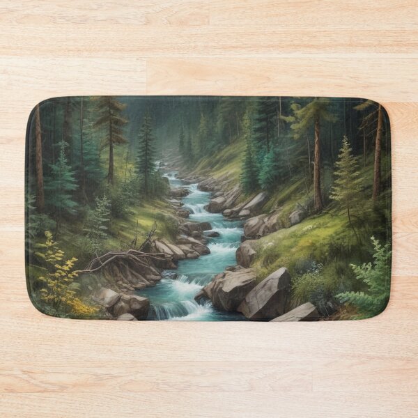 Item preview, Forest, River mountain Digital Art designed and sold by imanshu.