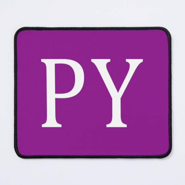 Item preview, PY Initials Monogram Elegant White Letters designed and sold by Jeallan Designs.