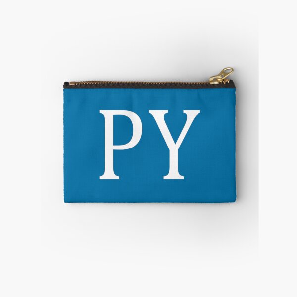 Item preview, PY Initials Monogram Elegant White Letters designed and sold by Jeallan Designs.