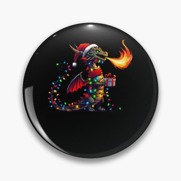 Item preview, Dragon Wearing Santa Hat, Holding A Present Box Xmas designed and sold by Artistoos.
