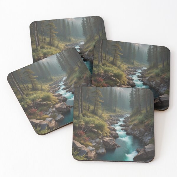 Item preview, Forest, River mountain Digital Art designed and sold by imanshu.