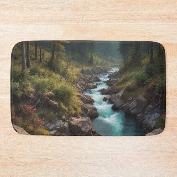 Item preview, Forest, River mountain Digital Art designed and sold by imanshu.