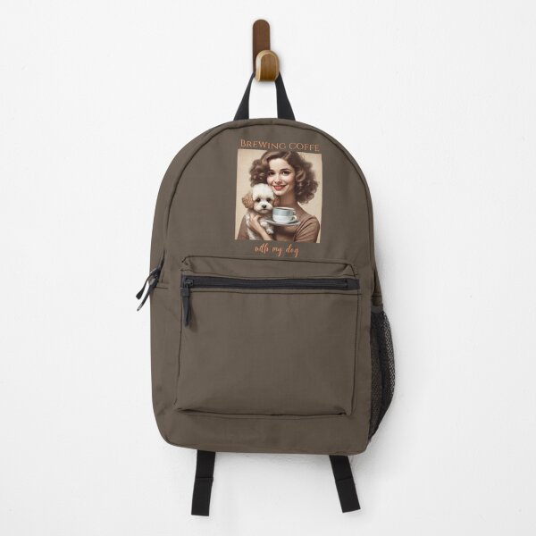 Item preview, Brewing coffee with my dog maltipoo love owner mom dad vintage designed and sold by SoulfulT.