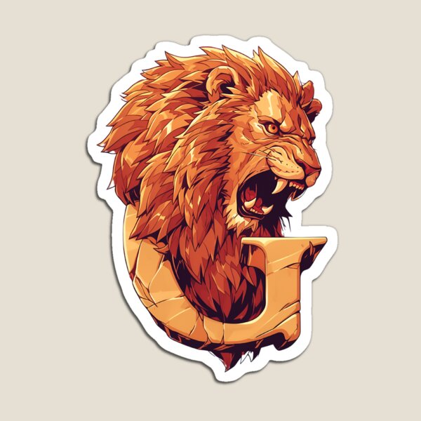 Item preview, Roaring Lion and the Letter G - Lion Head - Fantasy designed and sold by Fenay Designs.