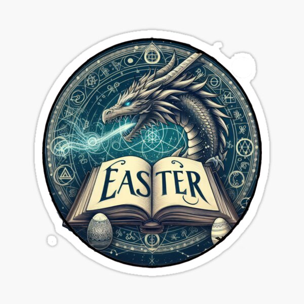 Item preview,  dragon with easter  book fantasy Easter  designed and sold by Expressions-Sel.