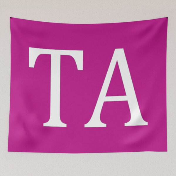 Item preview, TA Initials Monogram Elegant White Letters designed and sold by Jeallan Designs.