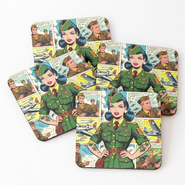 Item preview, Retro Soldier Pin-up designed and sold by PulpVintage.