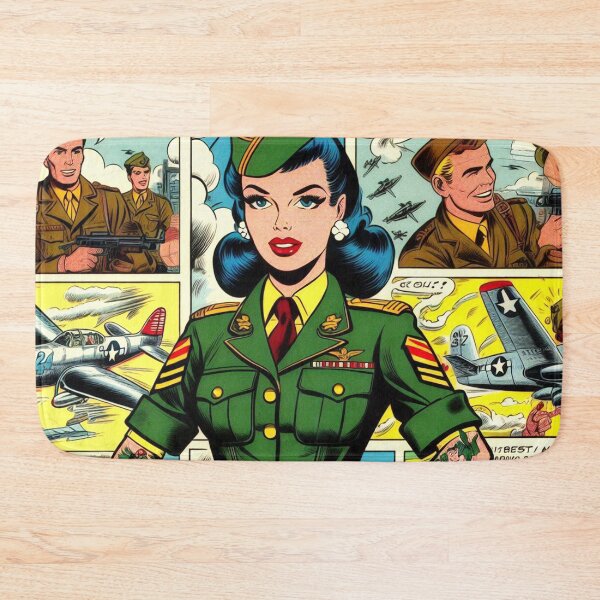 Item preview, Retro Soldier Pin-up designed and sold by PulpVintage.