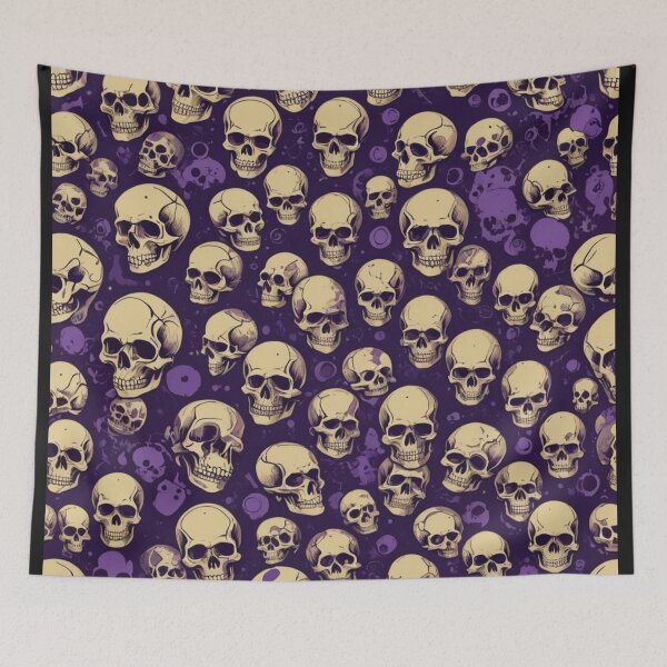 Item preview, Skulls on Purple and Black designed and sold by Geek Girl Ohio.