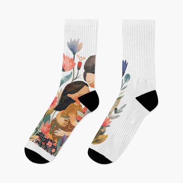 Item preview, Mother and daughter with flowers designed and sold by mando24895.