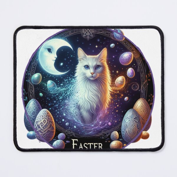 Item preview, white cat fantasy Easter designed and sold by Expressions-Sel.