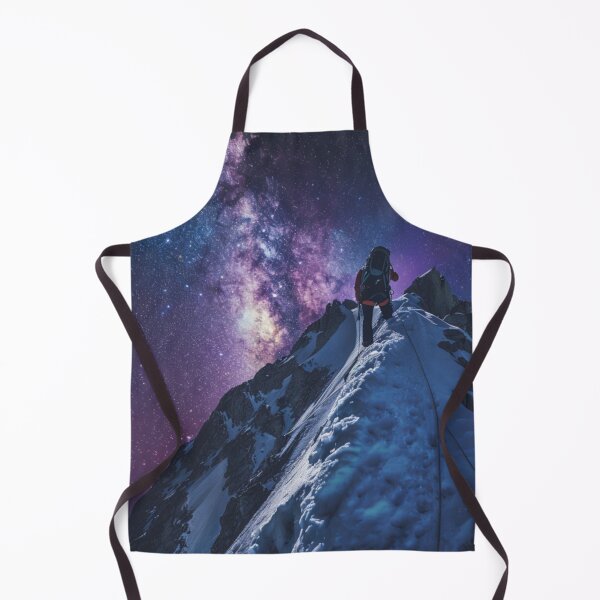 Item preview, Climber reaching summit against starry night sky Active Outdoors Inspired Art designed and sold by CDC40.