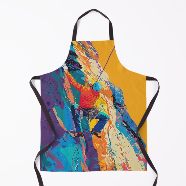 Item preview, Climber tackling challenging route bold colours Active Outdoors Inspired Art designed and sold by CDC40.