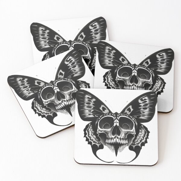 Item preview, Skull Butterfly Concept Art (Black and White) Version 01 designed and sold by Scarlet Swan.