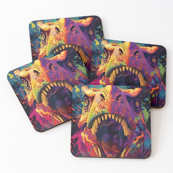 Item preview, Dino Splash: A Vibrant Encounter designed and sold by AI-Only Creations.