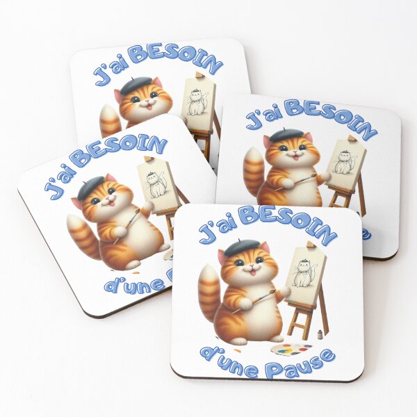 Item preview, I need a break _ painting cat designed and sold by Krea-kassandra.