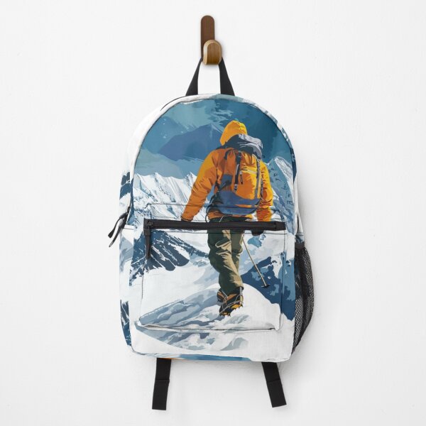 Item preview, Climber reaching summit snowy mountain Active Outdoors Inspired Art designed and sold by CDC40.