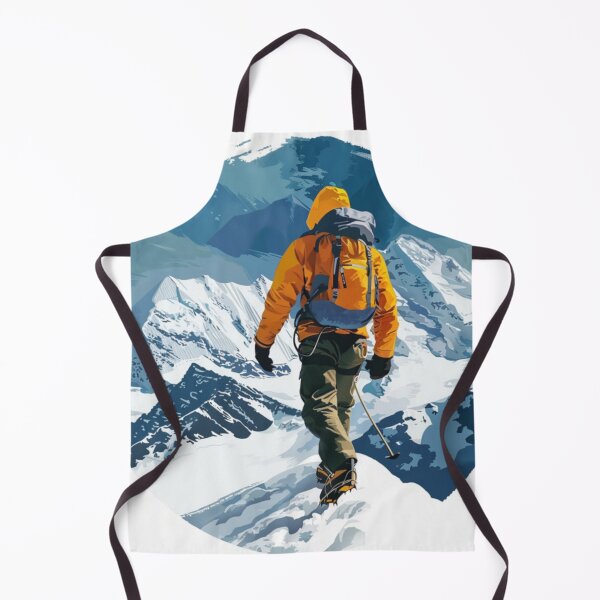 Item preview, Climber reaching summit snowy mountain Active Outdoors Inspired Art designed and sold by CDC40.