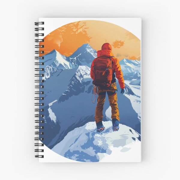 Item preview, Climber reaching summit snowy mountain Active Outdoors Inspired Art designed and sold by CDC40.