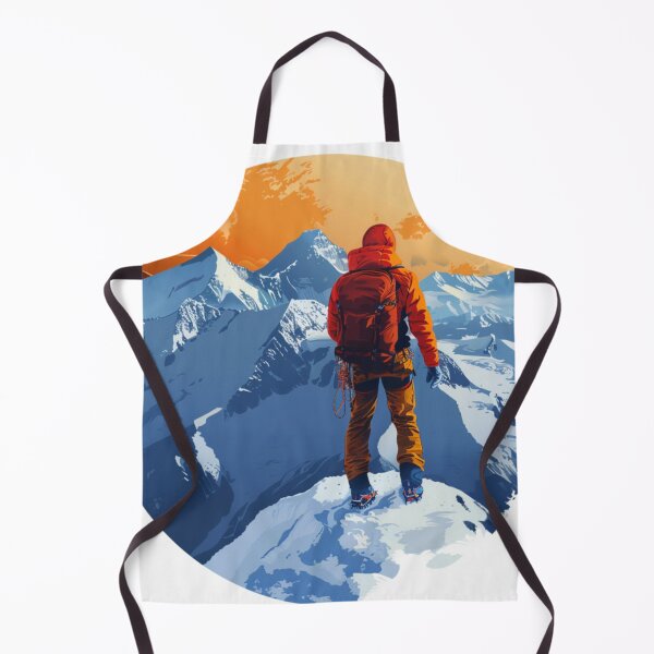 Item preview, Climber reaching summit snowy mountain Active Outdoors Inspired Art designed and sold by CDC40.