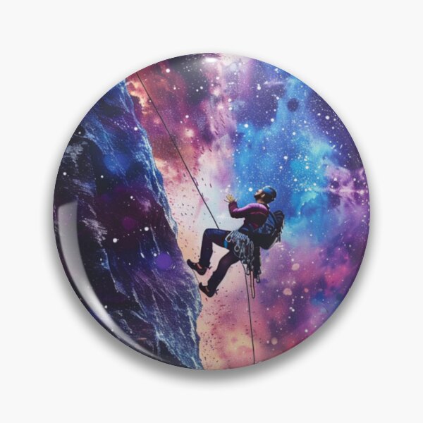 Item preview, Climber tackling challenging route cosmic sky Active Outdoors Inspired Art designed and sold by CDC40.