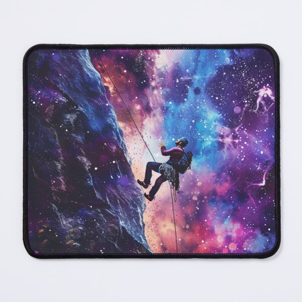 Item preview, Climber tackling challenging route cosmic sky Active Outdoors Inspired Art designed and sold by CDC40.