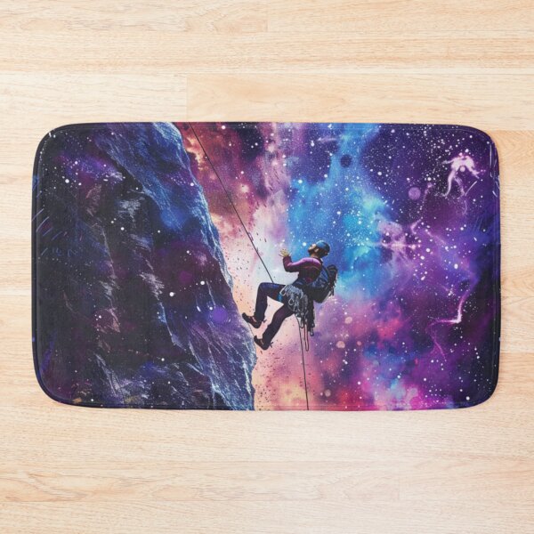 Item preview, Climber tackling challenging route cosmic sky Active Outdoors Inspired Art designed and sold by CDC40.