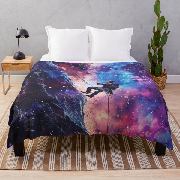 Item preview, Climber tackling challenging route cosmic sky Active Outdoors Inspired Art designed and sold by CDC40.