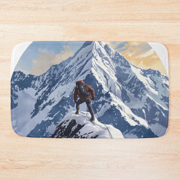 Item preview, Climber reaching summit snowy mountain Active Outdoors Inspired Art designed and sold by CDC40.