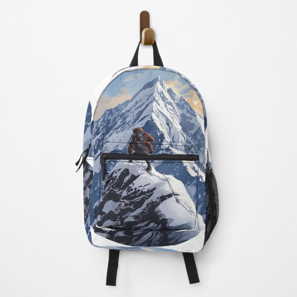 Item preview, Climber reaching summit snowy mountain Active Outdoors Inspired Art designed and sold by CDC40.